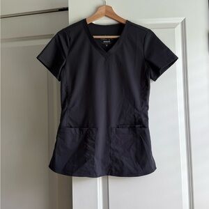 Women’s Scrubs Grey Fitted Short Sleeve Top
